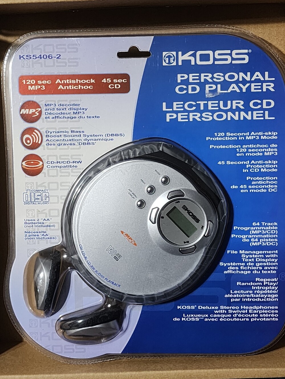 Koss CD Player KS5406-2 Brand New Factory Sealed
